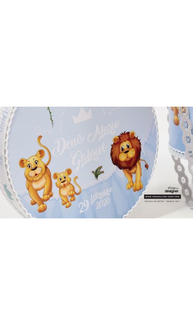 Trusou de botez cu broderie personalizata pentru baieti, Regele leu 20